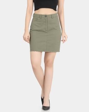 women cotton a-line skirt