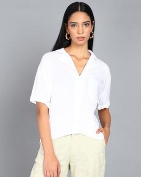women cotton loose fit shirt
