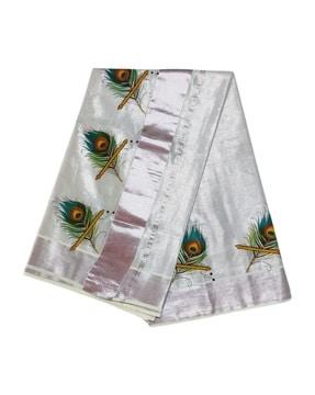 women cotton saree with contrast border