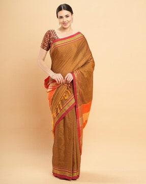 women cotton saree with tassels