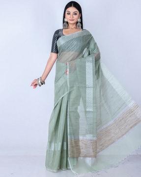 women cotton saree with tassels