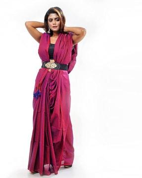 women cotton saree with tassels