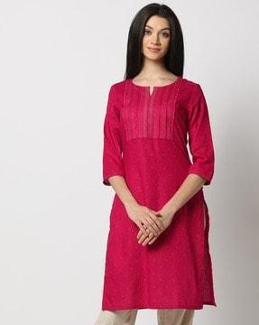 women cotton straight kurta