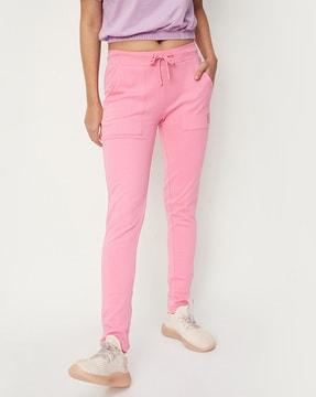 women cotton track pants with insert pockets