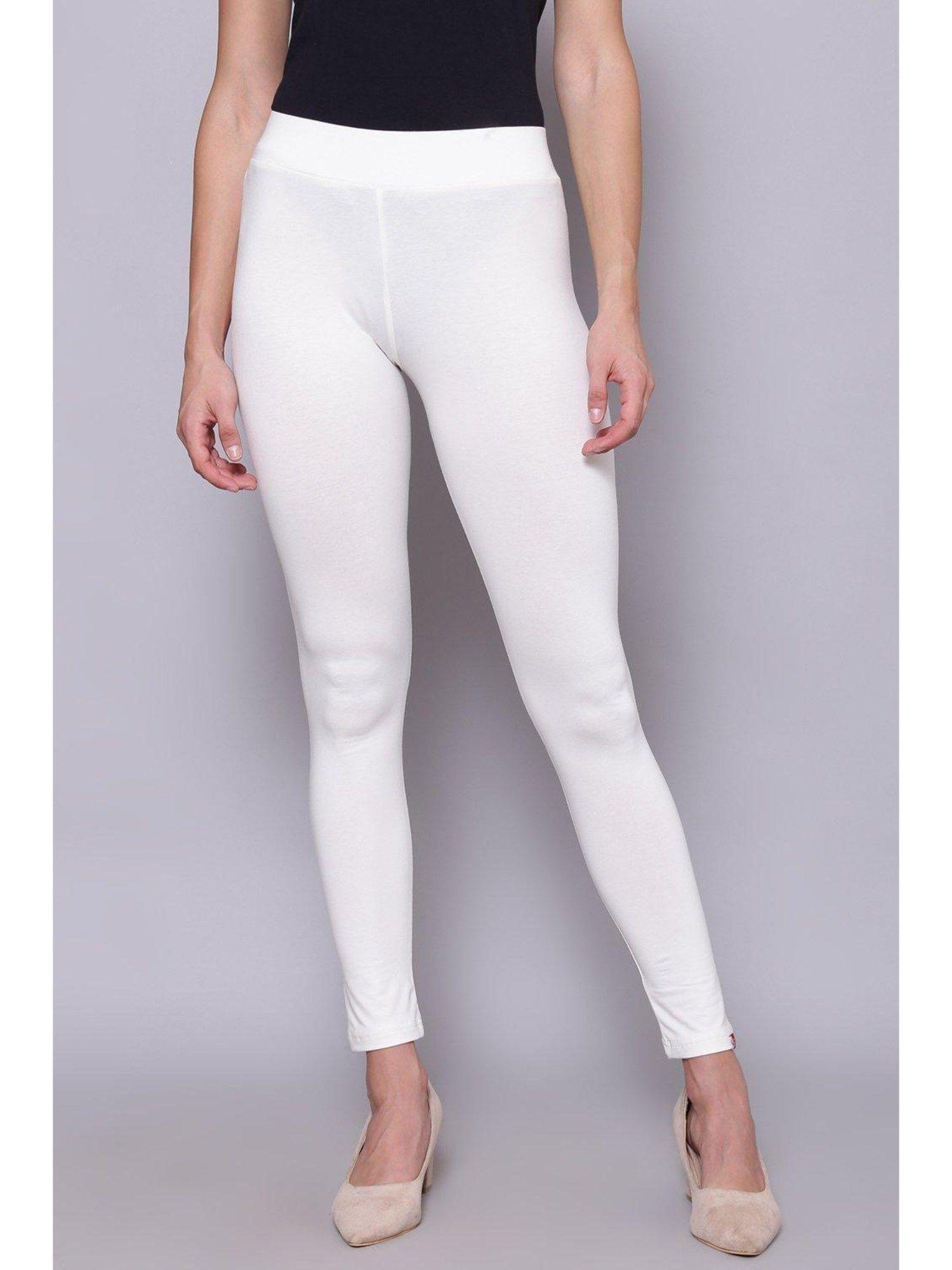 women cotton white churidar leggings