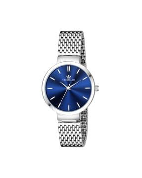 women cr-l121-blu-ch analogue watch with contrast dial