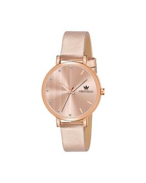 women cr-rg103-pnk analogue watch with leather strap