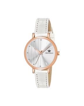 women cr-rg103-wht analogue watch with leather strap