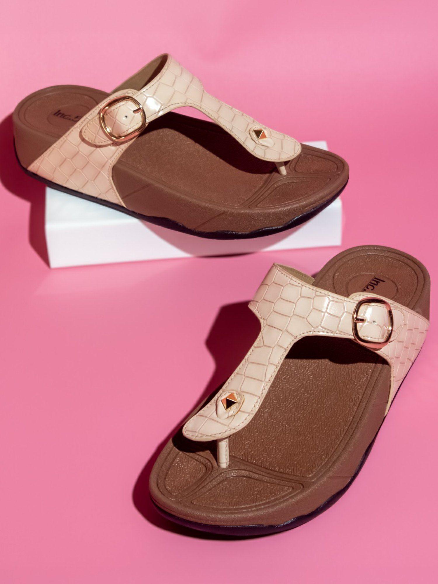 women cream casual comfort sandals