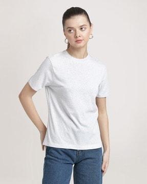 women crew-neck slim fit t-shirt