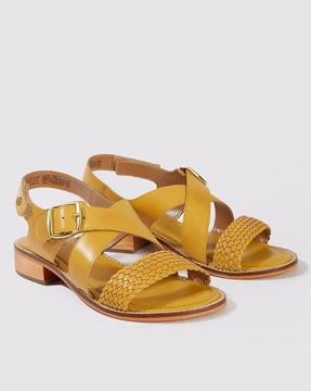 women criss-cross strap sandals