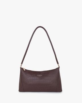women croc-embossed handbag