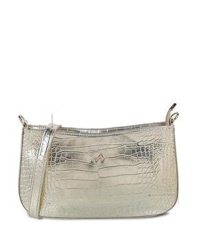 women croc pattern sling bag