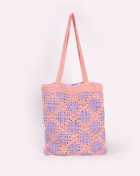 women crochet hobo bag