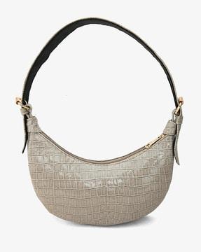 women crocs pattern shoulder handbag