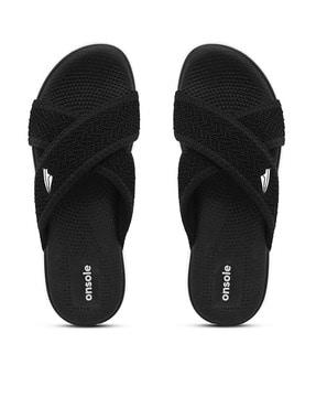 women cross-strap flip-flops