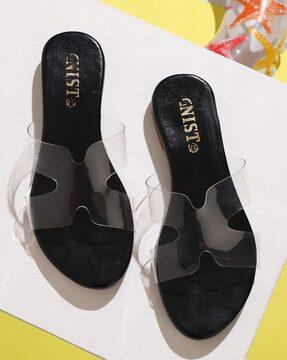 women cross-strap slip-on flat sandals