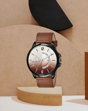 women ct1030 analogue watch with leather strap