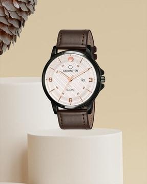 women ct1050 analogue watch with leather strap