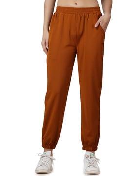 women cuffed joggers with elasticated waist