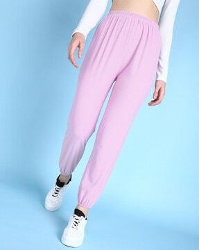 women cuffed joggers with elasticated waist