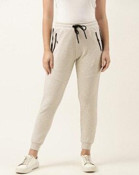 women cuffed joggers with elasticated waistband