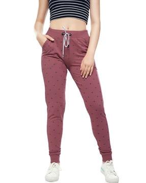 women cuffed joggers with elasticated waistband