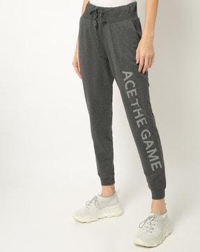 women cuffed track pants with insert pockets