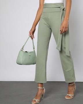 women culottes with tie-up waist