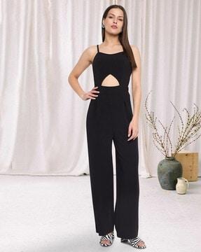 women cutout strappy jumpsuit