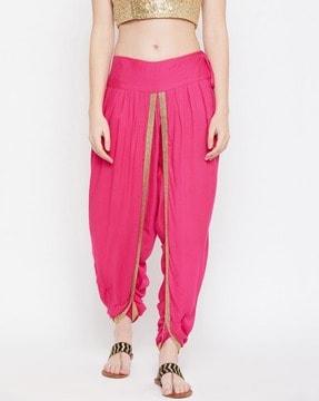 women dhoti pants with contrast border