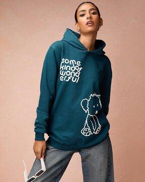 women dog loves me print regular fit hoodie