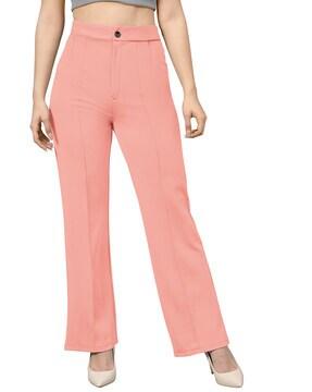 women double-pleat loose trousers