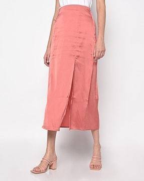 women double slit skirts