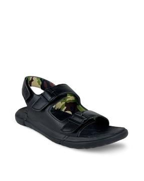 women double-strap sandals with velcro closure