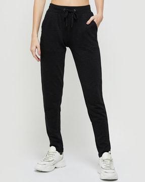 women drawstring waist track pants