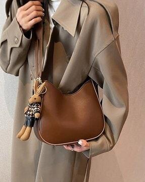 women dual long tassel shoulder bag