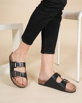 women dual-strap open-toe sandals