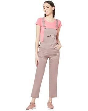 women dungaree with flap pocket
