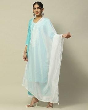 women dupatta with tassels