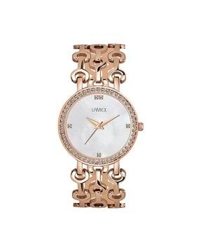 women ec-3-a stone-studded analogue watch