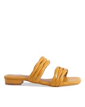women echo twisted straps flat sandals