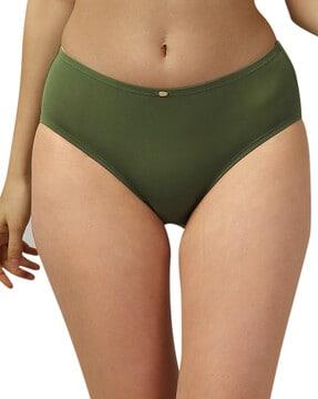 women elasticated regular fit briefs