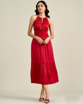 women embellished a-line dress