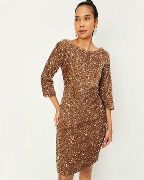 women embellished a-line dress