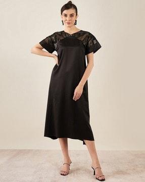 women embellished a-line dress