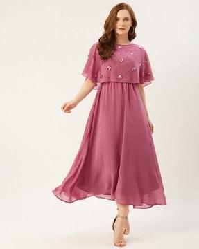 women embellished a-line dress