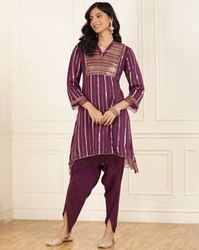 women embellished a-line kurta set