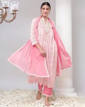 women embellished a-line kurta set