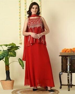 women embellished a-line kurta set